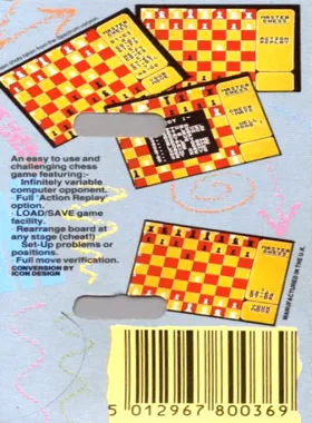 Masterchess (UK) (1987) [Mastertronic] box cover back